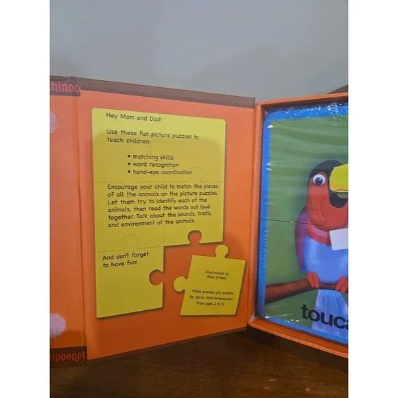 Opposites & Animals Puzzles:Picture Puzzles Book Spice Box Preschool - Lot Of 2 - Picture 9 of 11